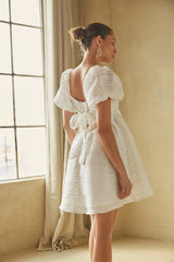 Parisa Puff Sleeve Babydoll Mini Dress