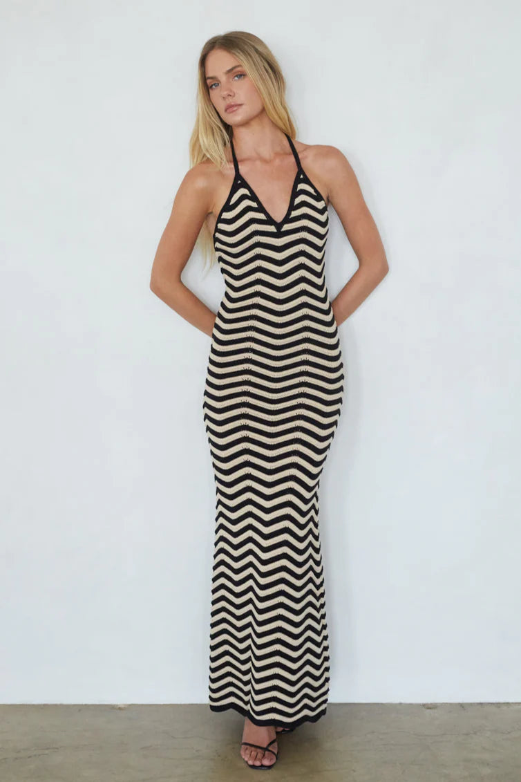 Dua Striped Knit Maxi Dress