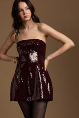 Arlene Sequin Mini Dress Romper