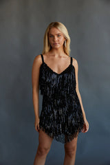Lola Sequin Fringe Mini Dress