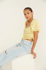 Pamela Gingham Crop Top