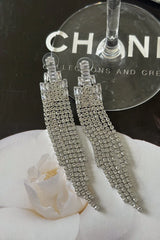 Serena Rhinestone Tassle Drop Studs