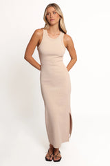 Amira Midi Dress - Taupe