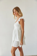 Ashlyn Sweetheart Ruffle Mini Dress