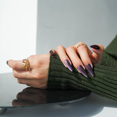 Mauve Nail Color Cat-eye