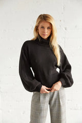 Merrill Open Back Turtleneck Sweater