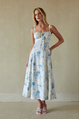 Angelina Sweetheart Floral Midi Dress