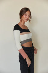 Carina Long Sleeve Colorblock Sweater