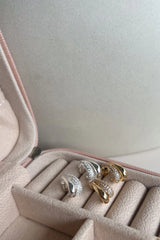 Berkely Rhinestone Drop Stud Hoops