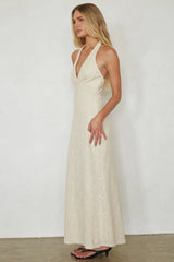 Savvy Halter Knit Maxi Dress