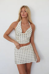 Kendra Polka Dot Halter Top