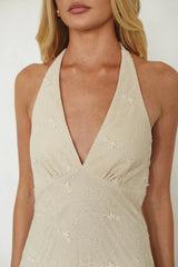 Savvy Halter Knit Maxi Dress