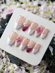 Duchess Purple 3D Floral Press-On Nails