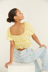 Pamela Gingham Crop Top