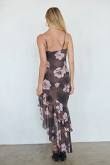 Stormi Mesh Floral Midi Dress