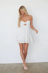 Savannah Polka Dot Twist Front Romper