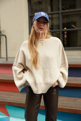 Phoebe Balloon Sleeve Sweater in Ecru