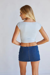 Merritt Boat Neck Crop Top