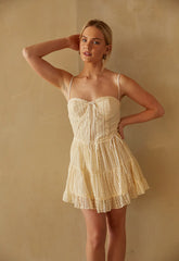 Ivy Lace Bustier Babydoll Mini Dress