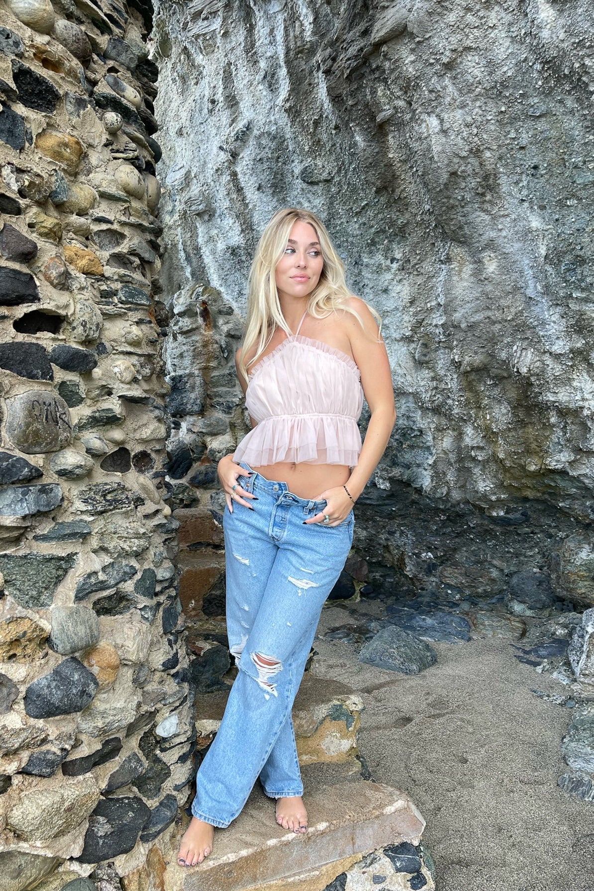 Chloe Tulle Halter Top