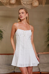 Cambrie Eyelet Mini Dress