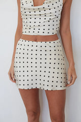 Kendra Polka Dot Mini Skort