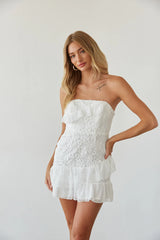 Cece Lace Tie Back Mini Dress