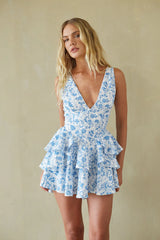 Jill Tiered Ruffle Romper Dress