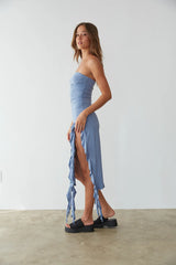 Elsa Strapless Drape Midi Dress