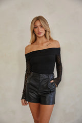 Gabi Faux Leather Mini Shorts